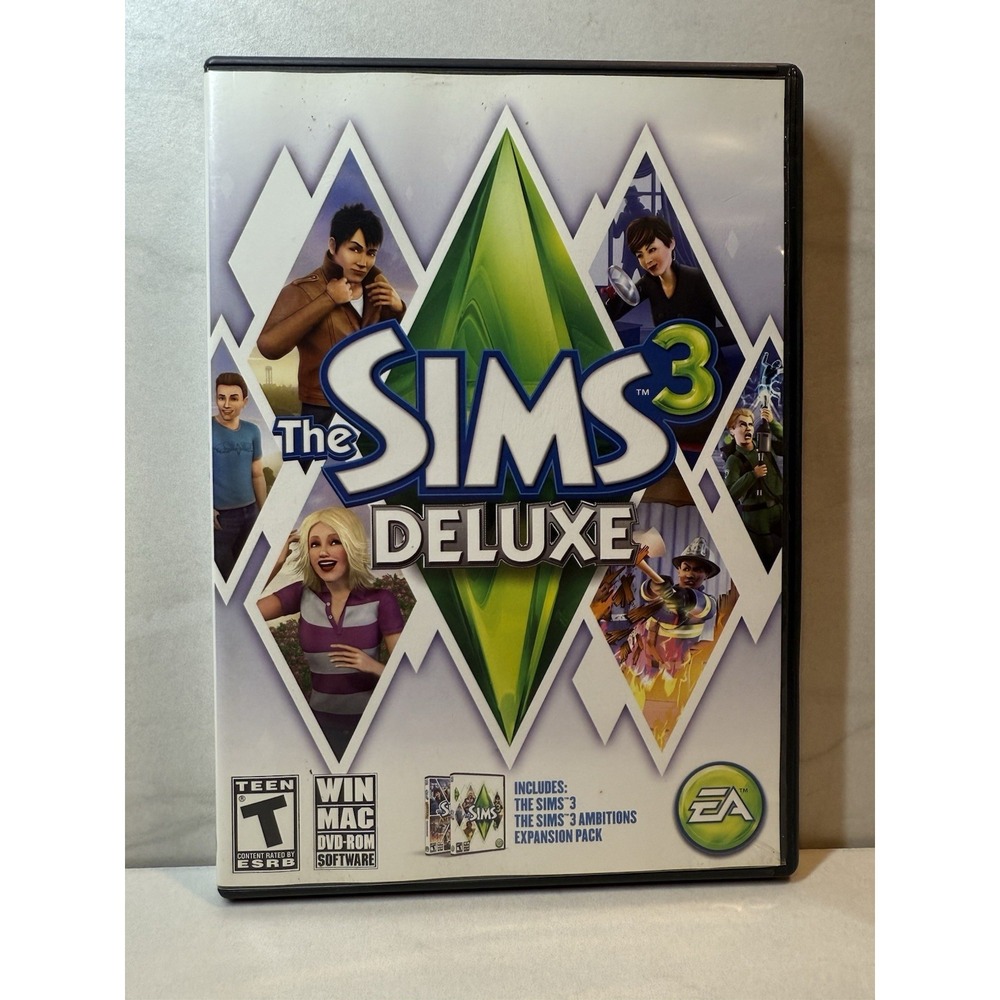 The Sims 3 Deluxe PC Mac DVD-ROM Includes Ambitions Expansion Pack EA Games‎